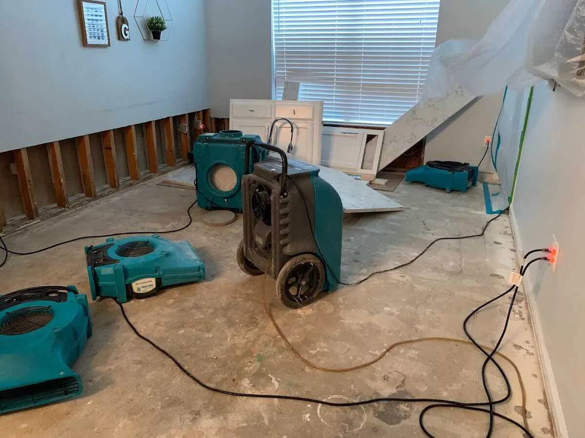 Dehumidifier in flood-cut room for Water Extraction & Removal in Vidalia
